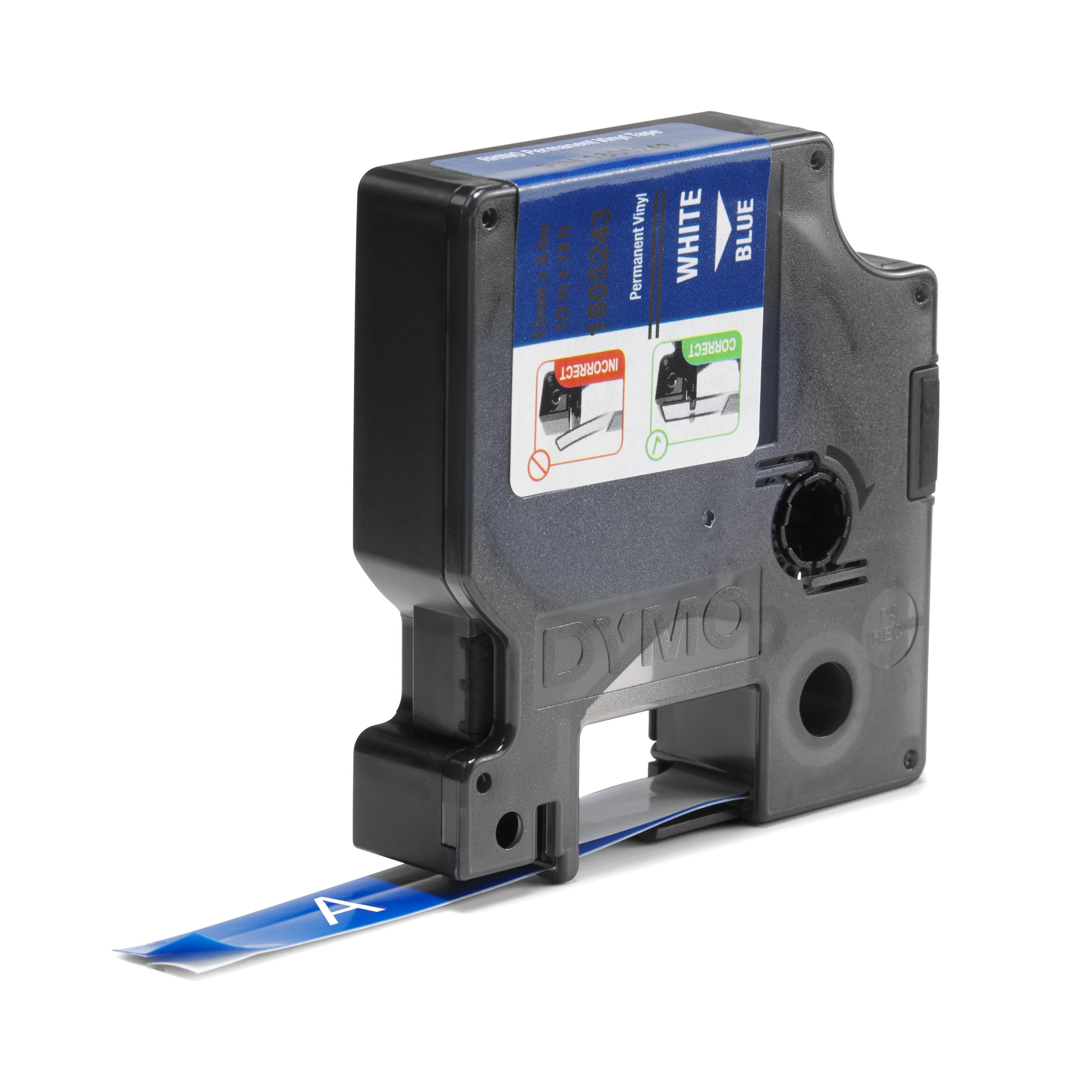 EAN 0071701059673 - DYMO 1805243 cinta para impresora de etiquetas Blanco sobre azul imagen 2