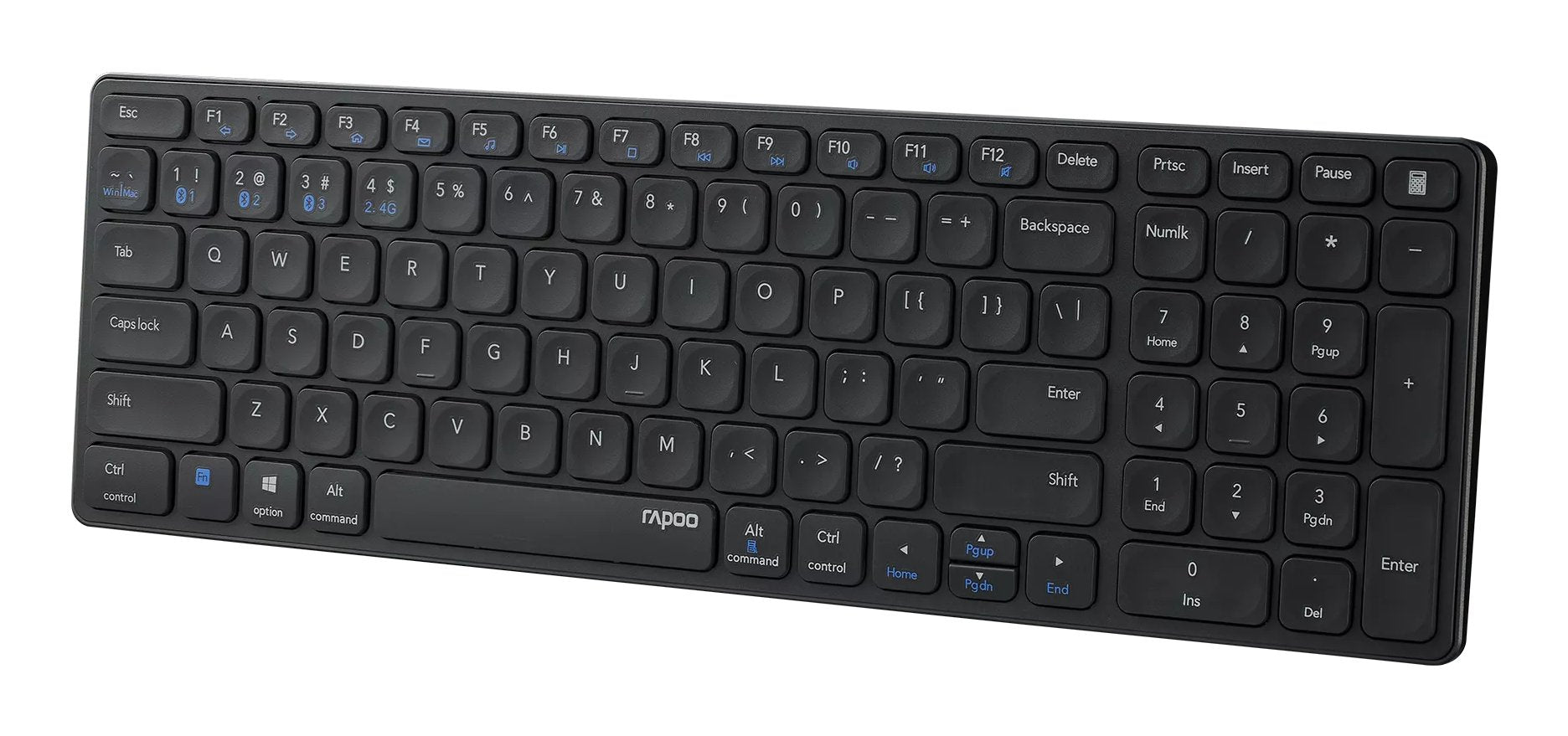Teclado Rapoo Wireless Y Bluetooth E9700m Portugues 2.4ghz Bt 3.0 5.0 DiseãO Ultrafino Bateria