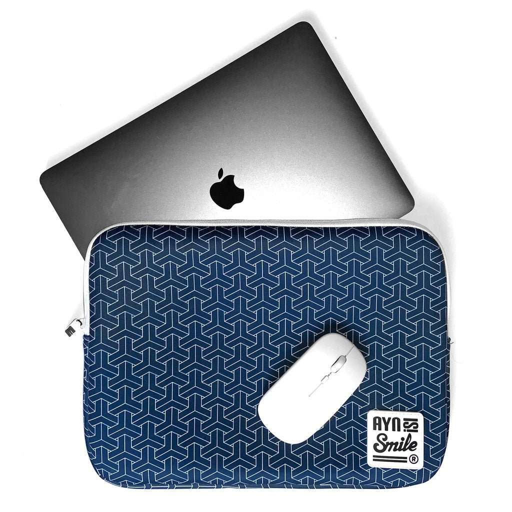 Kimono  Bundle Funda Portátil Neopreno 13 Y 14 Pulgadas + Mouse Inalámbrico Estampado Japonés Kumik