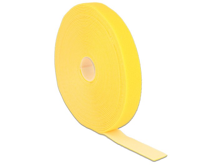 Delock Klettband Auf Rolle L 10 M X B 20 Mm Gelb