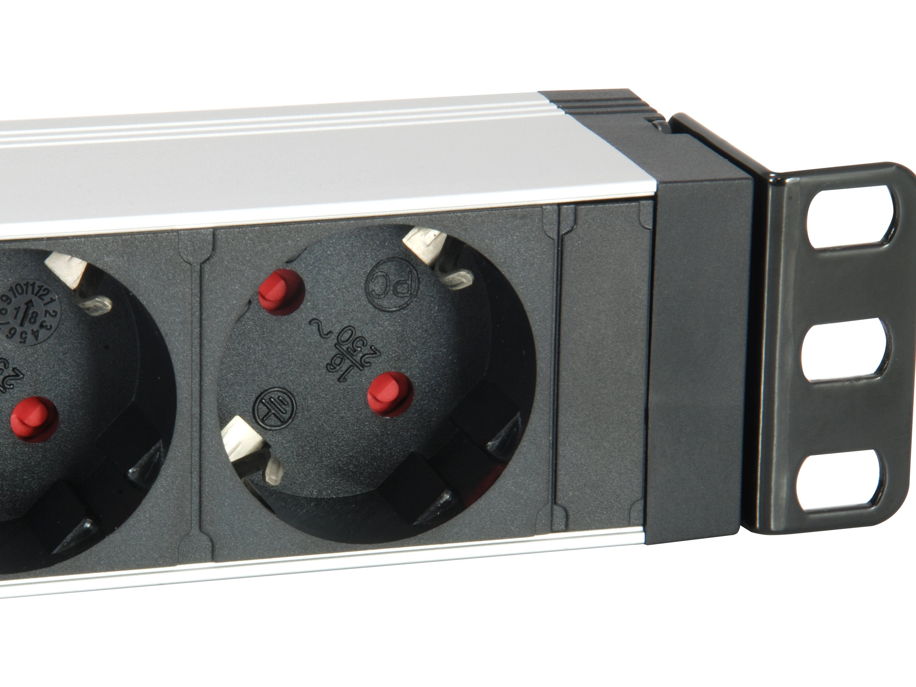 Regleta Alimentacion Rack 19 1u 7 Tomas Con Interruptor Y Protector Sobretension