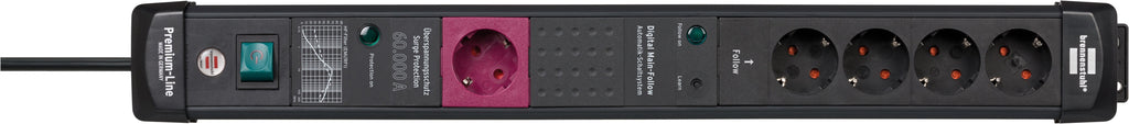 EAN 4007123674879 - Brennenstuhl 1951150500 base múltiple 3 m 5 salidas AC Interior Negro imagen 1