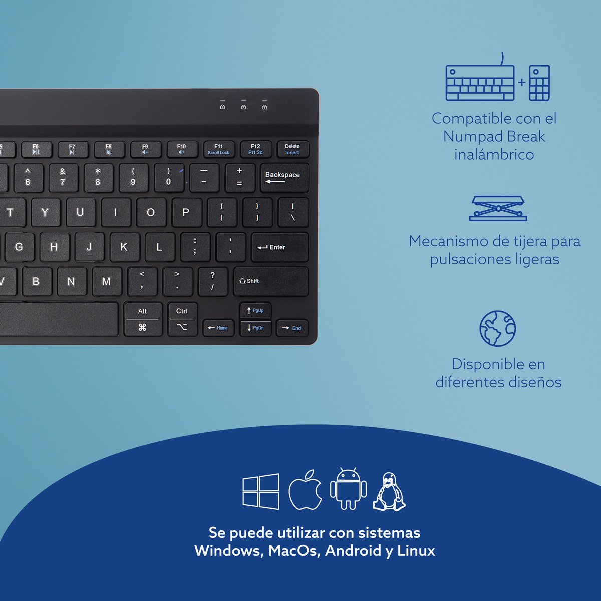 EAN 8719274491552 - R-Go Tools RGOCOUSWLBL teclado Universal Inglés de EE. UU. imagen 9