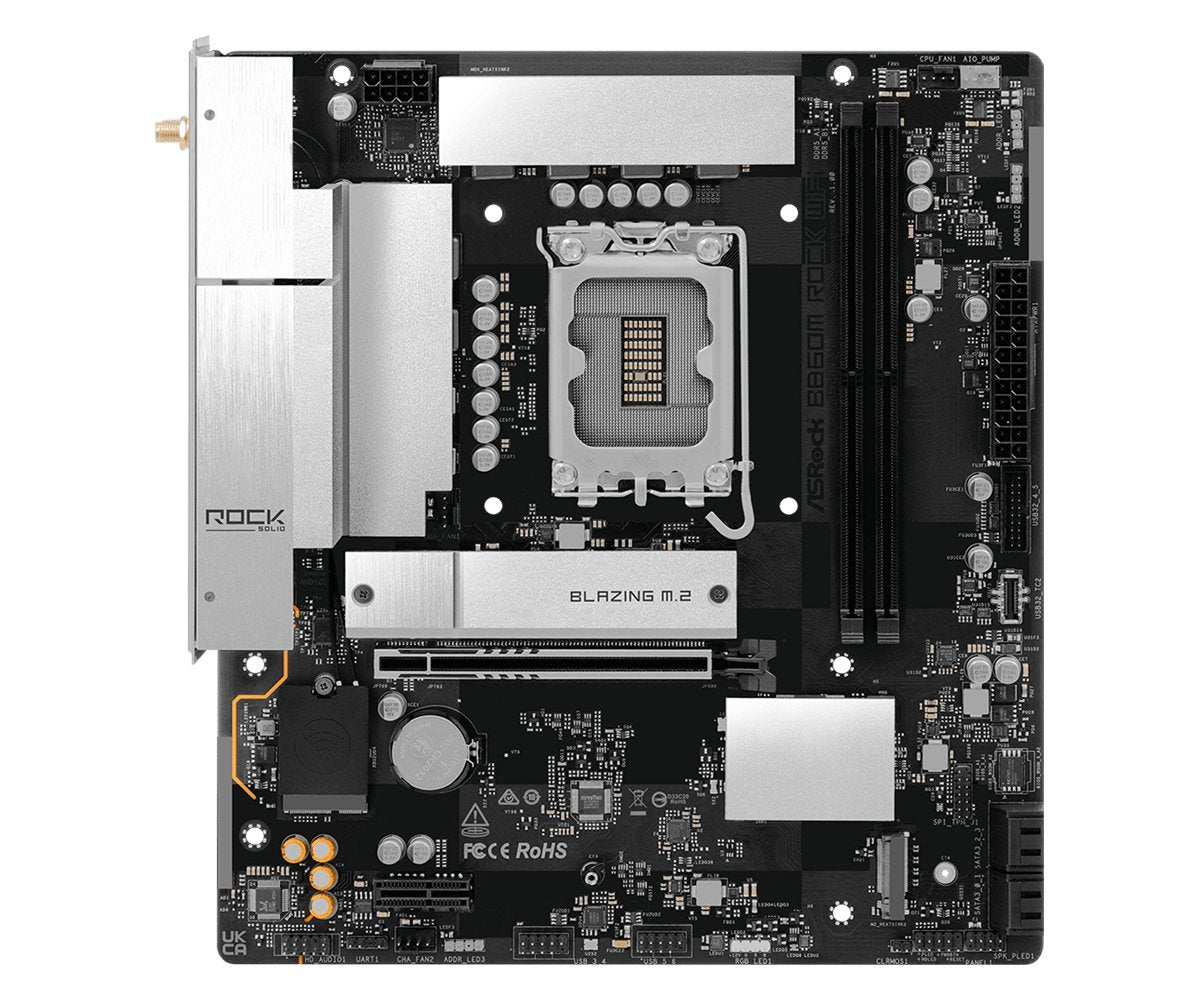 Asrock B860m Rock Wifi 1851 Matx Hdmi Dp Ddr5
