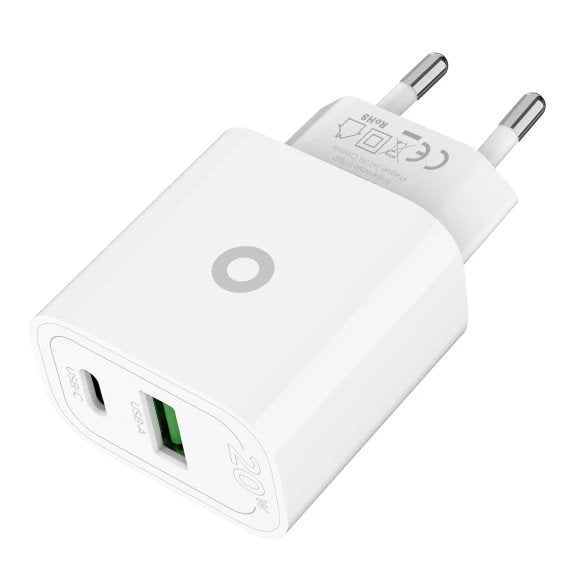 Mobile Origin Pd20w Wall Charger Mo12 White 1x Usb-A + 1x Usb-C