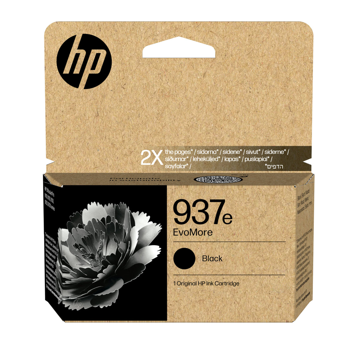 EAN 0199764688194 - HP 937e EvoMore Black Original Ink Cartridge cartucho de tinta 1 pieza(s) Alto rendimiento (XL) Negro imagen 1
