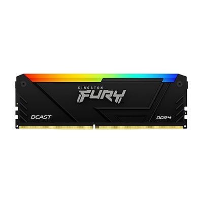 Memoria  Kingston Fury Dimm Ddr4 32 Gb 3200 (4x 8 Gb) Kf432c16bb2ak4/32, Beast Rgb, Intel Xmp Kf432c16bb2ak4/32 Negro