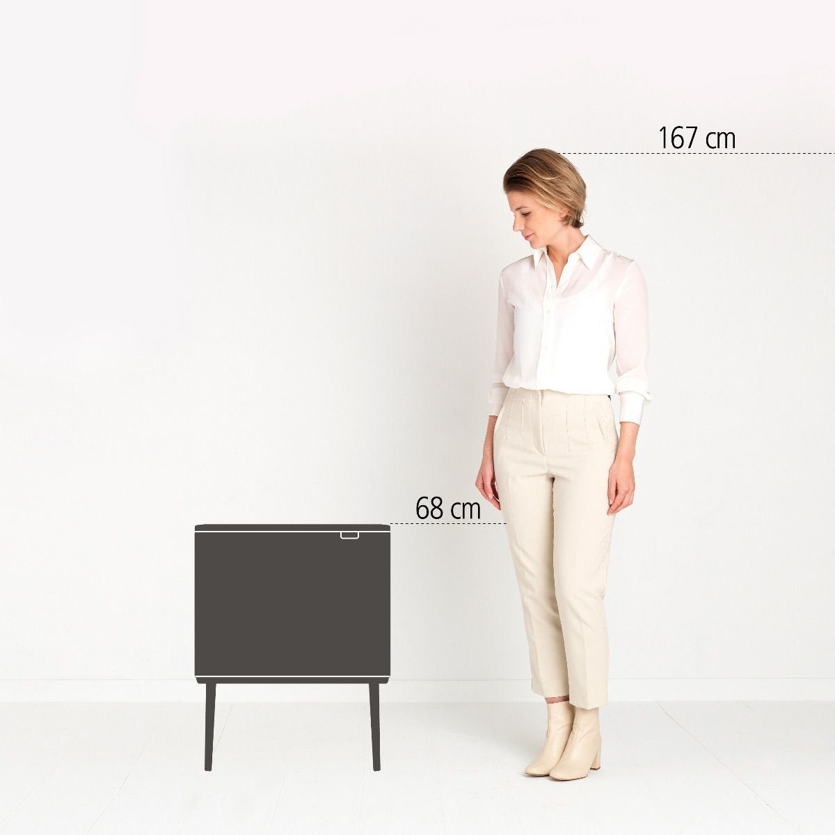 Brabantia Bo Touch Bin 34 L 2 Cesta(S) Beige