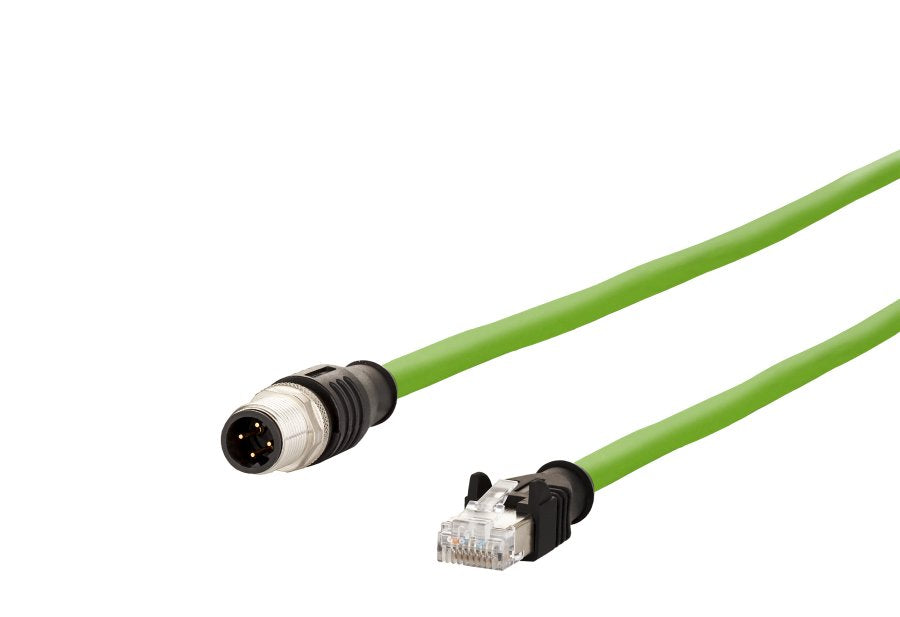 Metz Connect Verbindungsleitung M12 St-Rj45 St 4-Pol D-Kodiert Gerade-Gerade Schleppkette Torsion 1m
