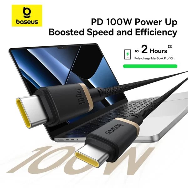 EAN 6932172669843 - Baseus P10377803U01-02 cable USB USB 2.0 2 m USB C 0,48 Gbit/s 100 W Negro, Oro imagen 11