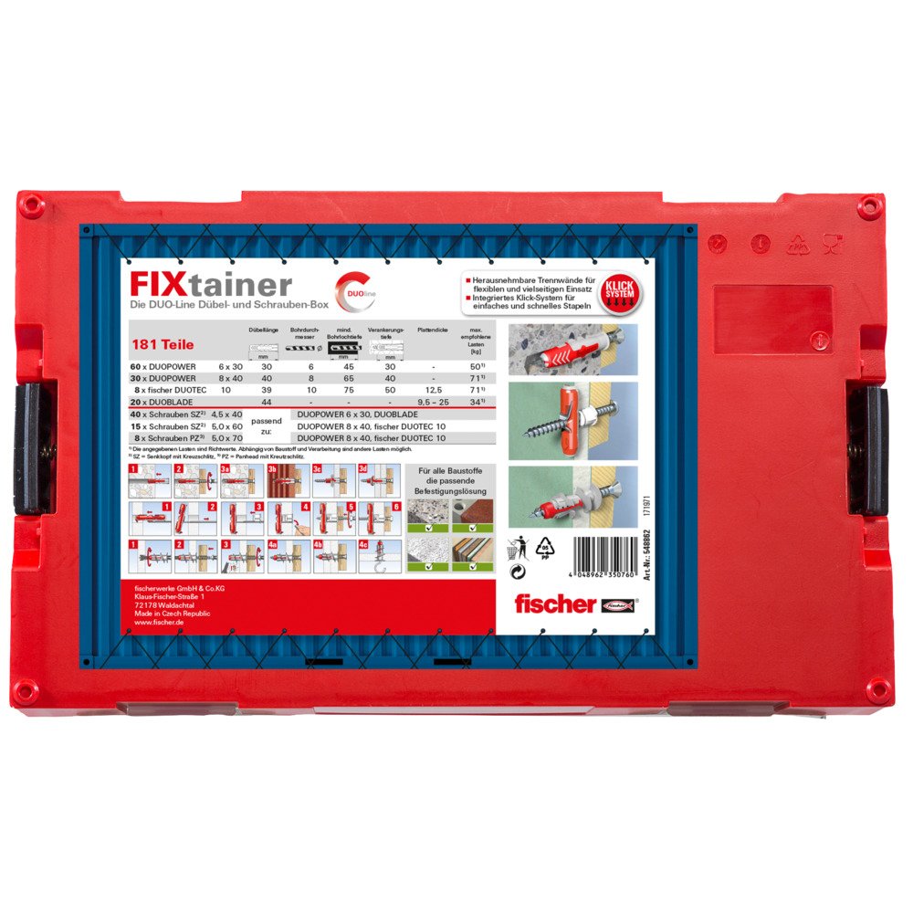 Fischer  Fixtainer-Duoline, Pasador