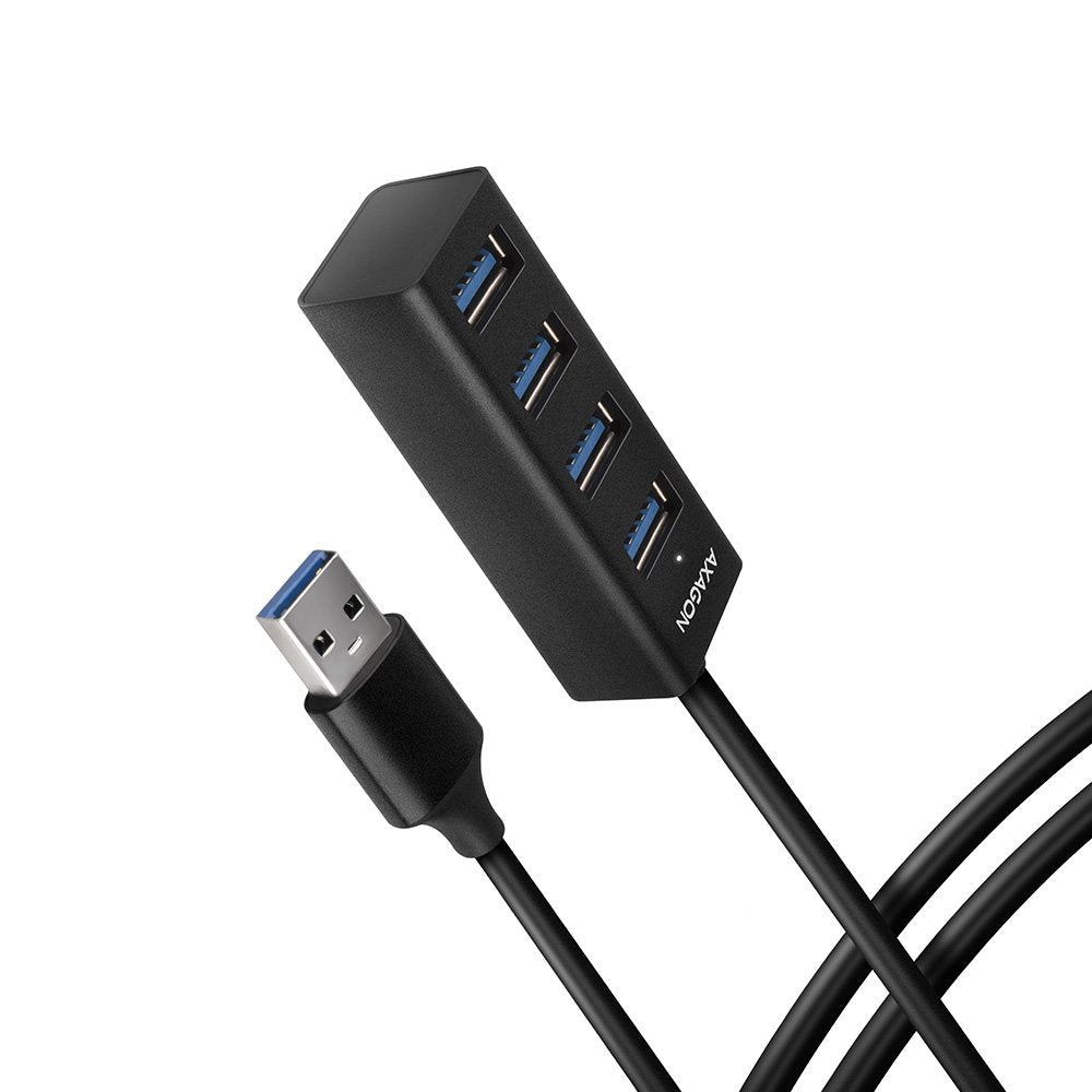 EAN 8595247906212 - Axagon HUE-M1AL hub de interfaz USB 3.2 Gen 1 (3.1 Gen 1) Type-A 5000 Mbit/s Negro imagen 1