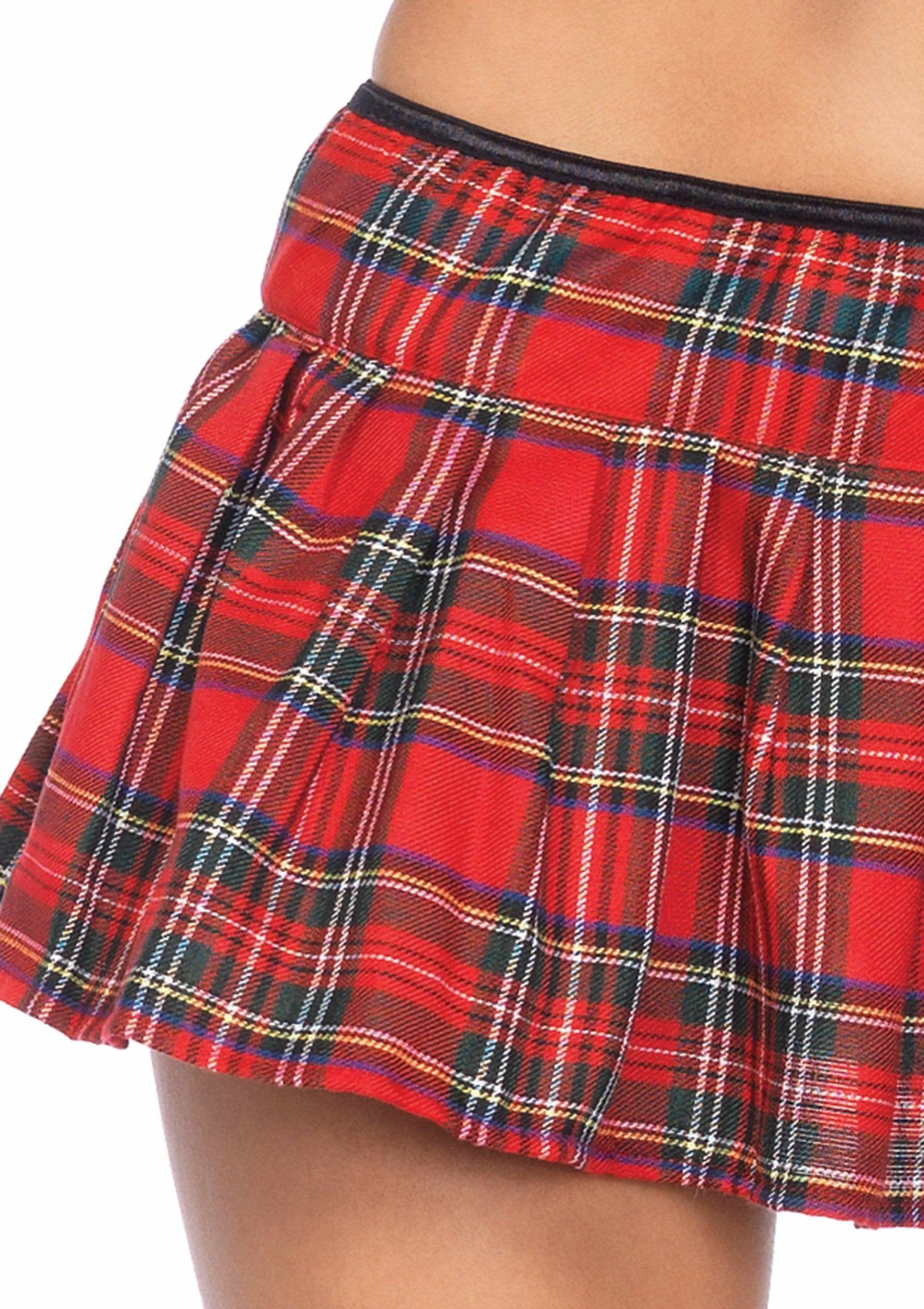 Leg Avenue - Disfraz Miss Colegiala Clásico Rojo/Blanco S/M
