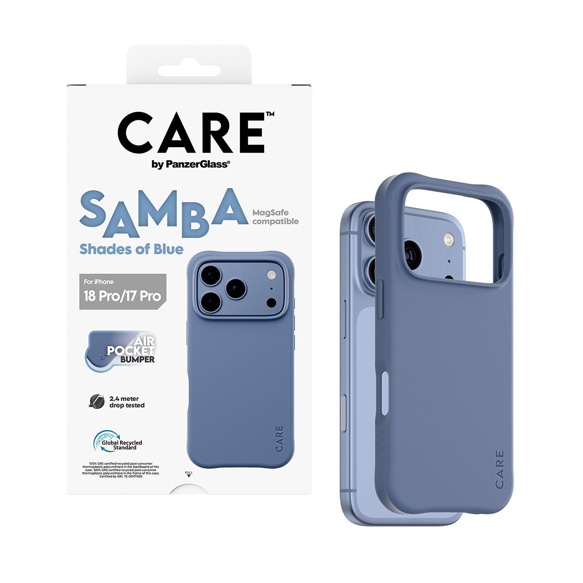 Care By Panzerglass Samba Case Ip17/18 Pro Shades Of Blue Ms