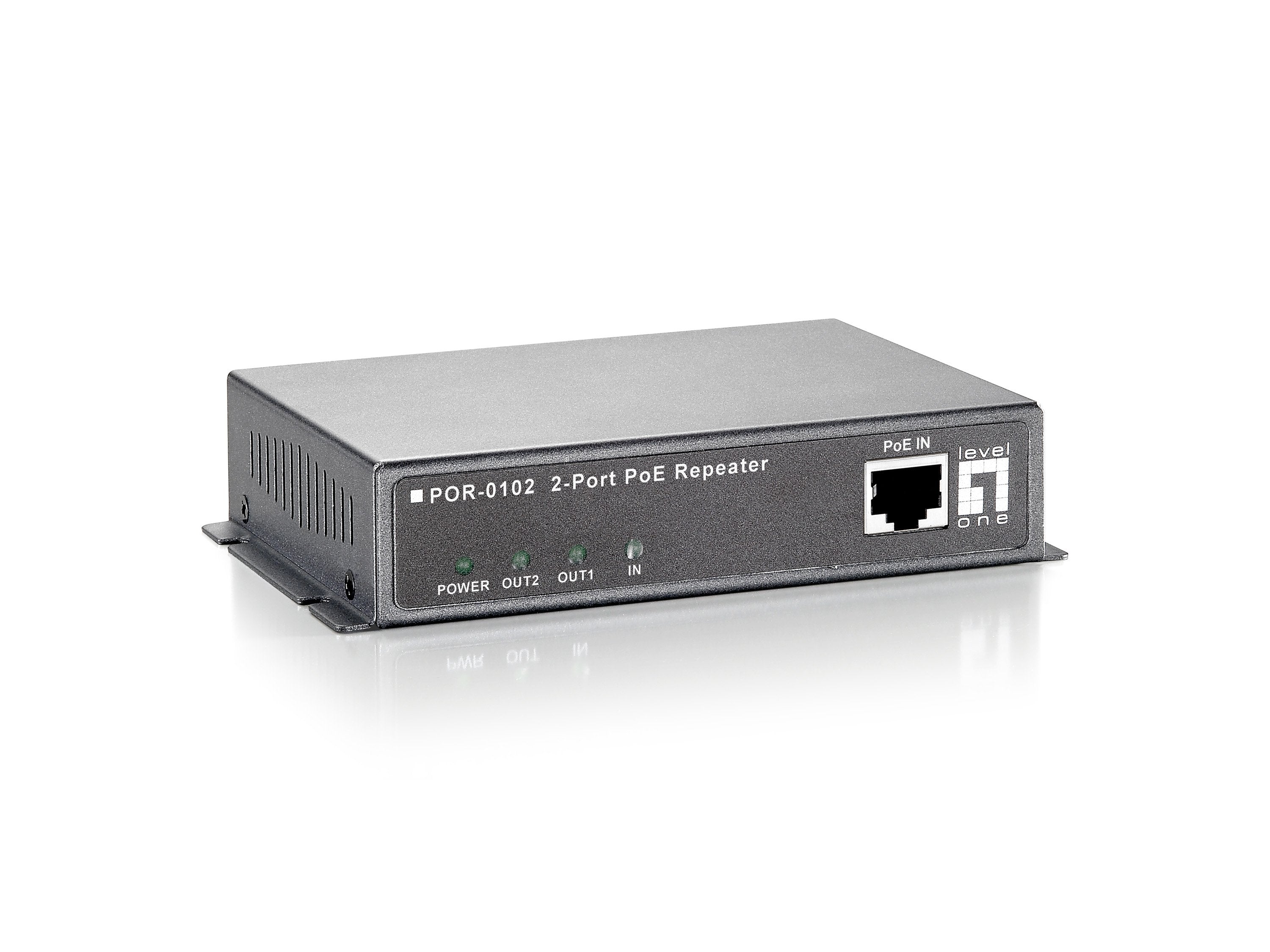 Levelone Repetidor Poe, 2 Puertos, Cascade, Repetidor De Red, 100 M, Cat5, Completo, Semi (Dúplex), 10/100base-T(X), Ieee 802.3af,Ieee 802.3x