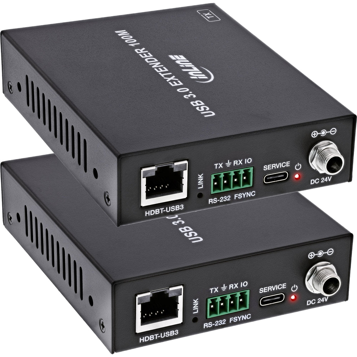 Extensor Usb, Cat.6, Usb 3.2, 100 M,Set, Receptor Con 4 Puertos Usb-A