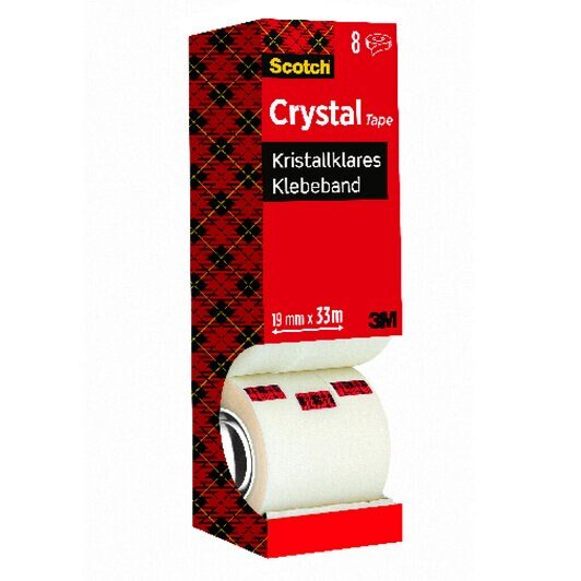 Scotch Pack De 8 Cintas Adhesivas - 19mm X 33m - Promocion 7 + 1 Gratis - Transparente