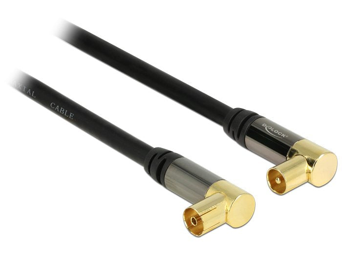 Delock 88781 Cable Coaxial 1 M Iec Rg-6/U Negro