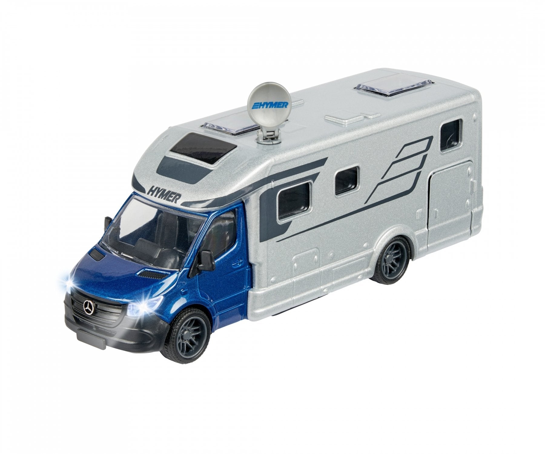 Vehículo De Juguete  Majorette Hymer Clase B Camper Plateado/Azul
