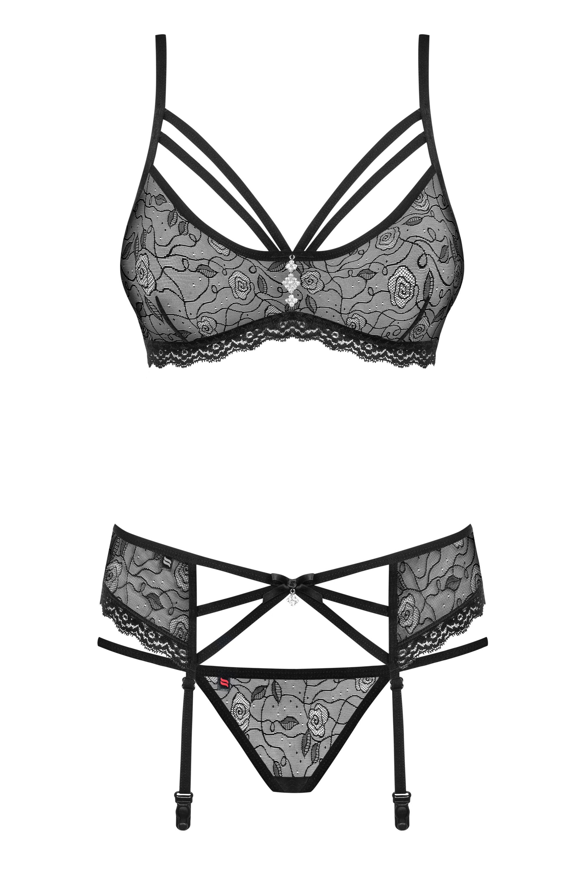 Set 3 Piezas Color Negro Talla (Interno):S/M