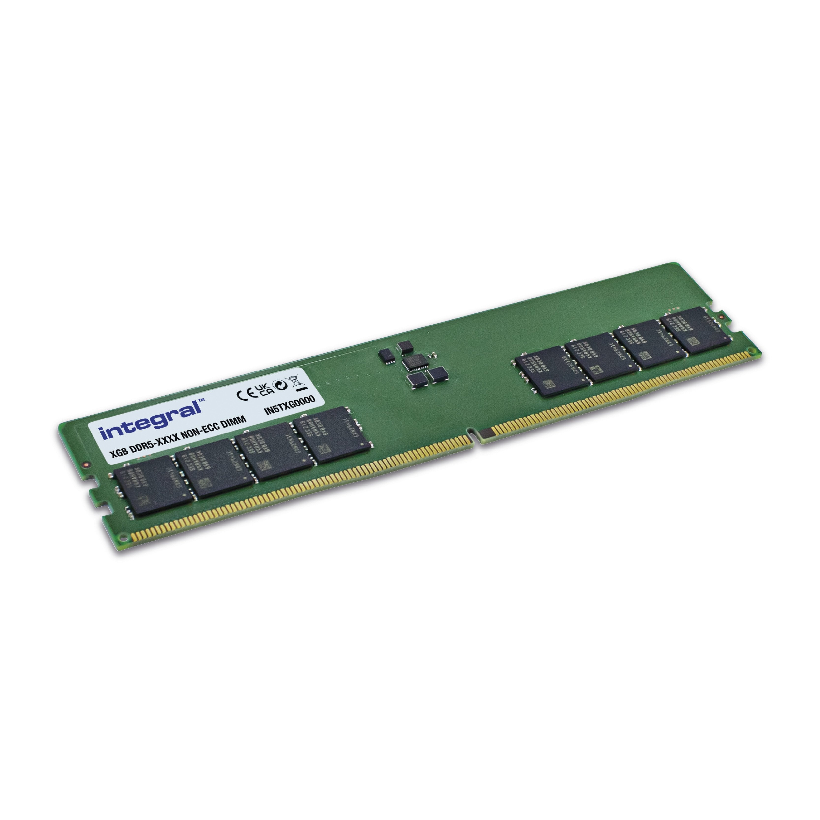 Memoria  Integral Ddr5 32gb 1 X 32 Gb  5600mhz Unbuffered Non-Ecc 1.1v 2gx8 Cl46
