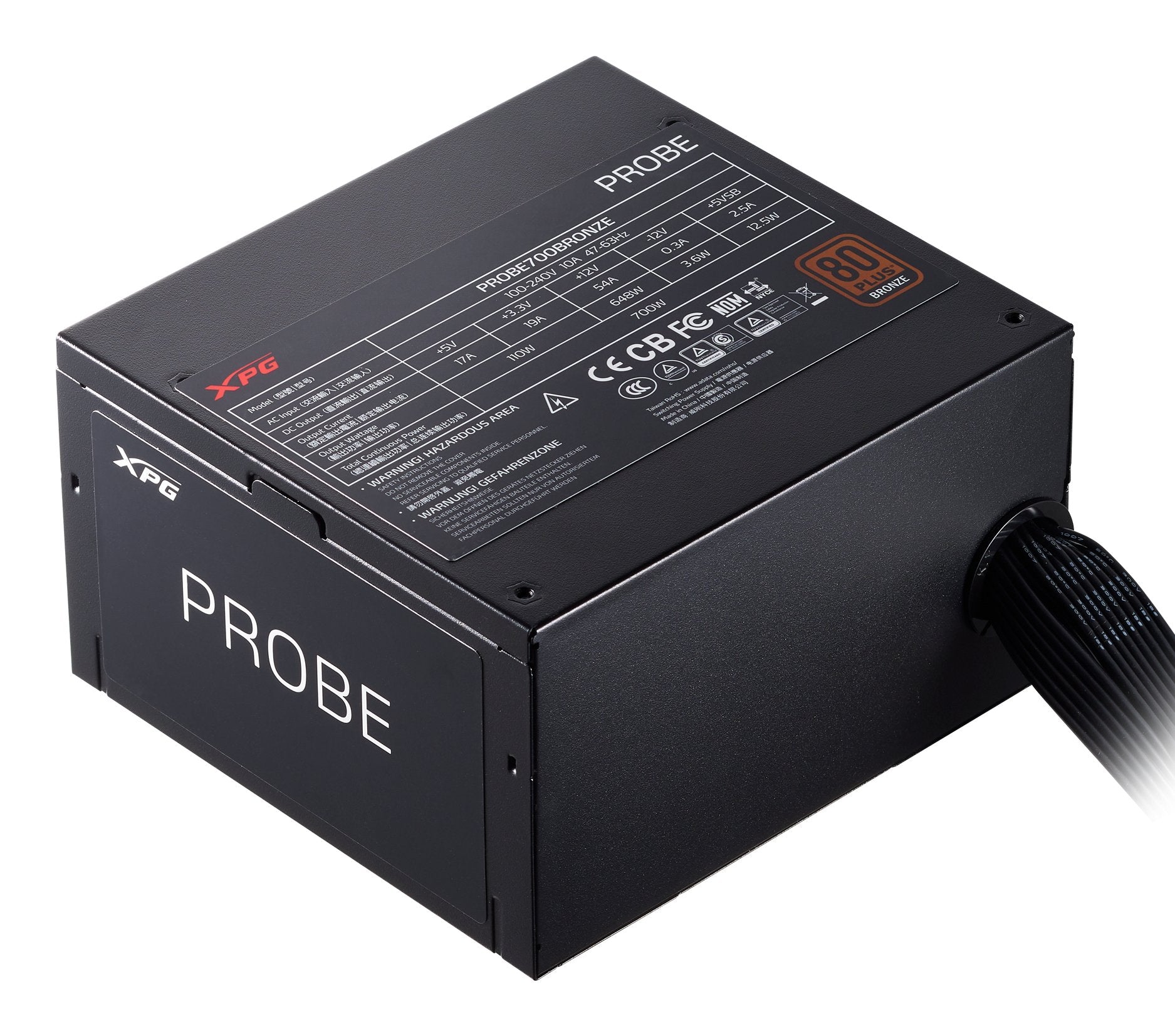 EAN 4710273779942 - XPG PROBE BRONZE unidad de fuente de alimentación 600 W 20+4 pin ATX ATX Negro imagen 3