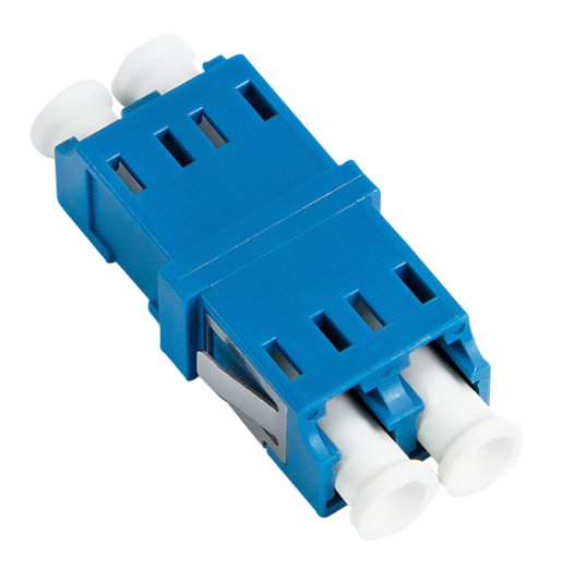 Fiber Adapter Lc Duplex, 12 Pieces, Without Flange, Azul