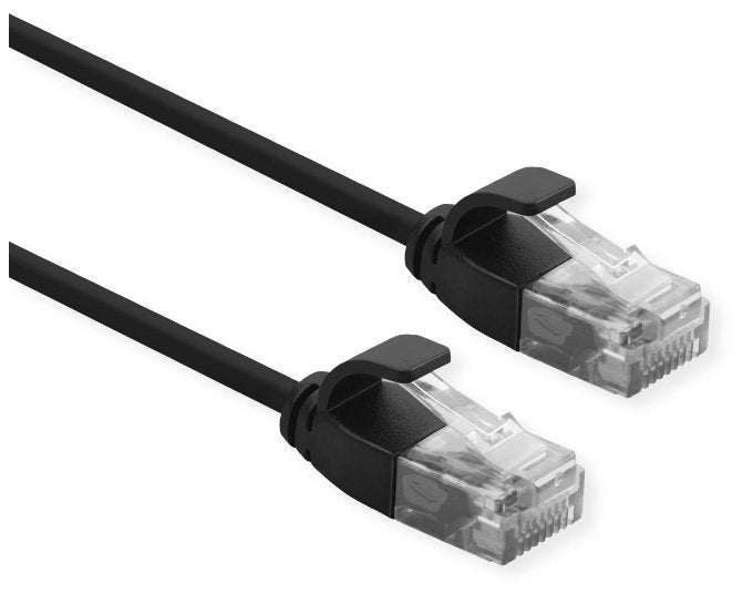 Cable  Roline Utp Datacenter De Red Cat.6a (Class Ea), Lsoh, Slim, Schwarz, 3 M