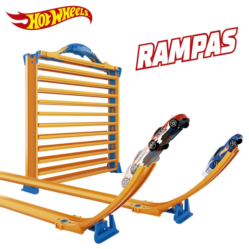 Maletin Portacoches Hot Wheels 3 En 1. Guarda 44 Coches, Con Rampas Y Loop (Autos No Inlcuidos)30x27x6 Cm