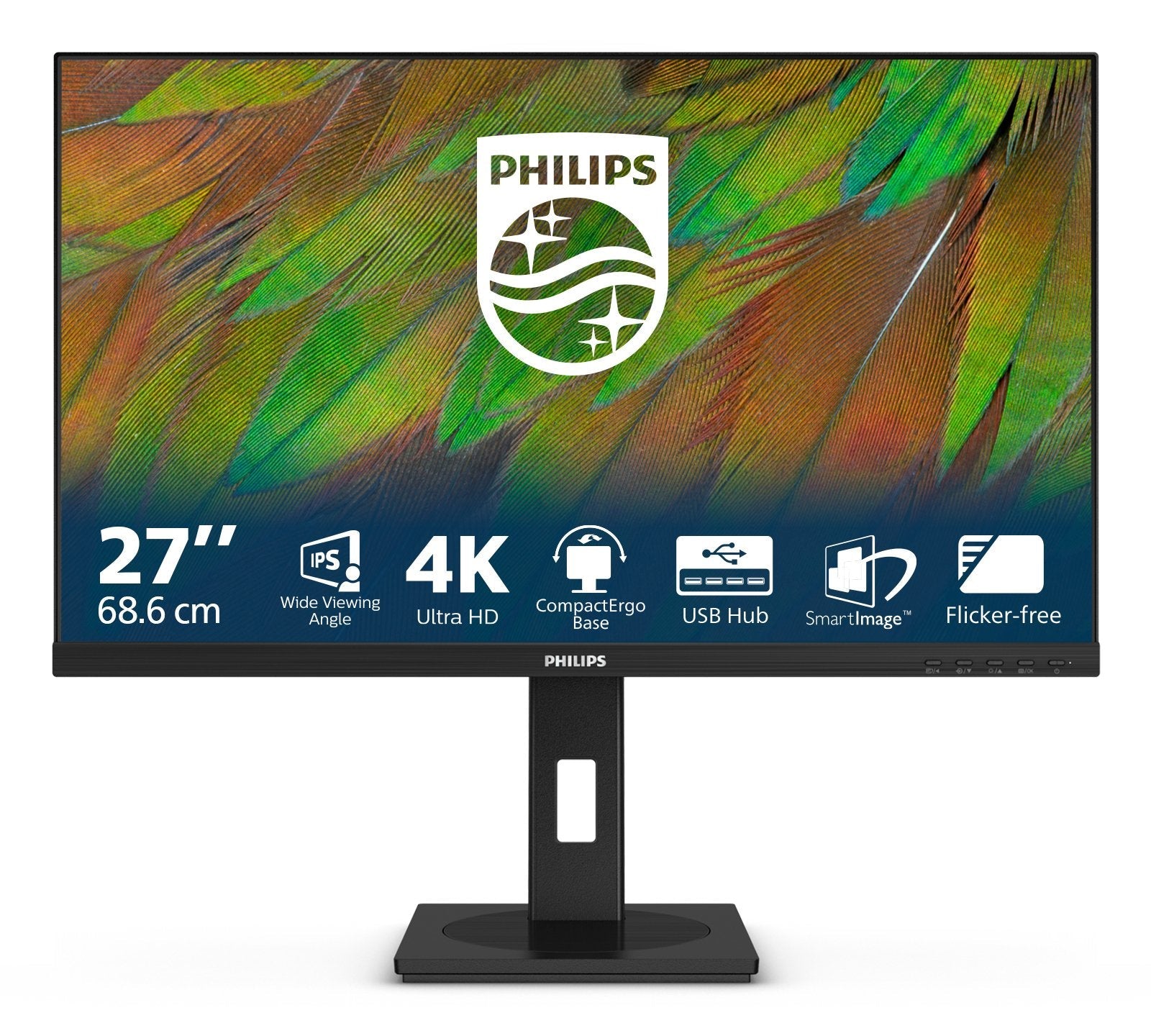 EAN 8721038000269 - Philips 3000 series 27B1N3800/00 LED display 68,6 cm (27") 3840 x 2160 Pixeles 4K Ultra HD LCD Negro imagen 1