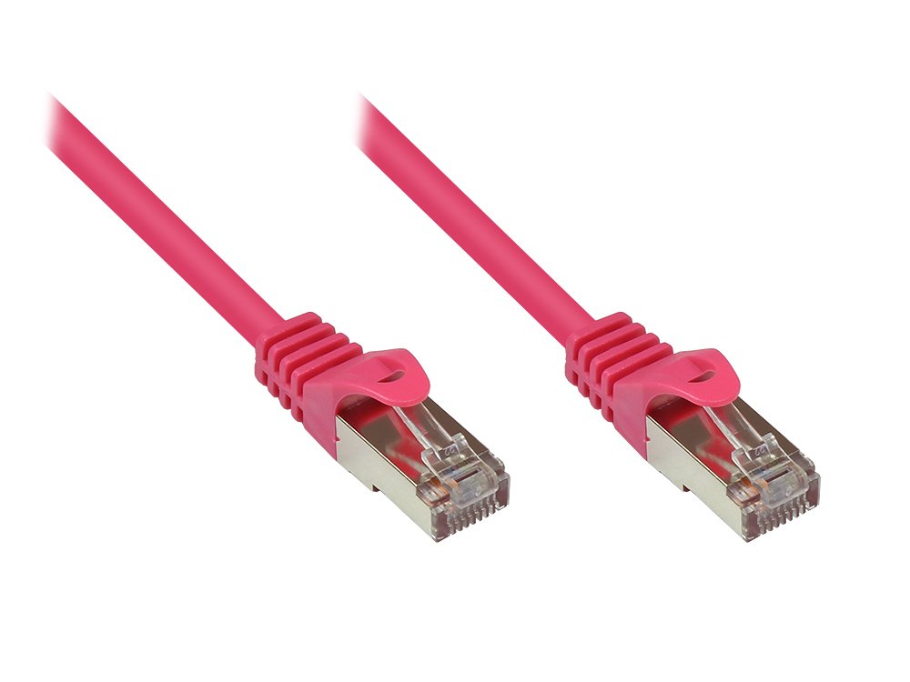 Rns® Cable De Red Mit Rastnasenschutz, Cat. 5e, Sf Utp, Pvc, 100mhz, Magenta, 1,5m, Good Connections®
