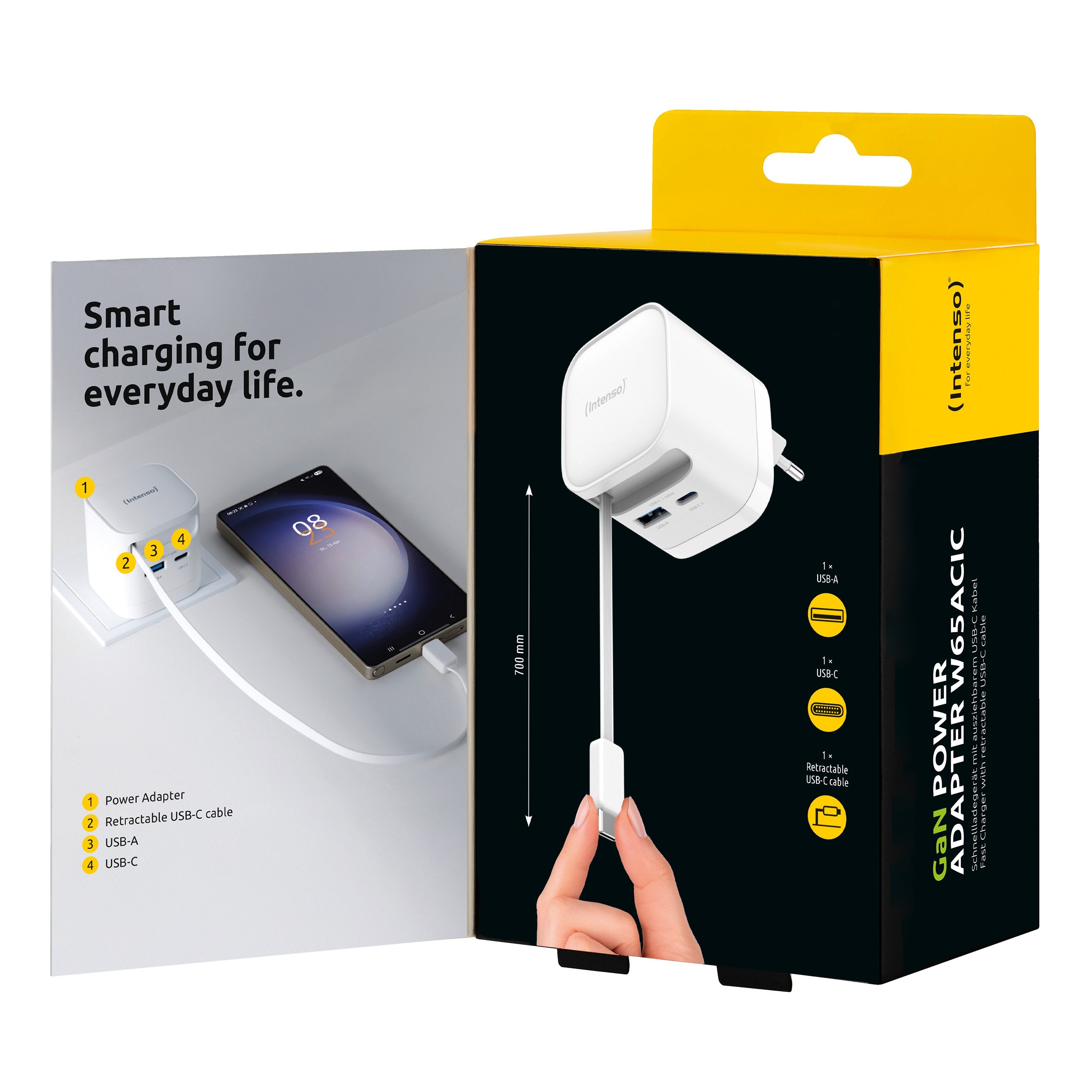 Intenso Compact Fam Charger 65w Usb-C Usb-A Blanco