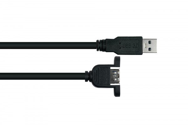 Kabelmeister Usb3.0 Extensión. A St.-A Montaje Ul Negro 1m
