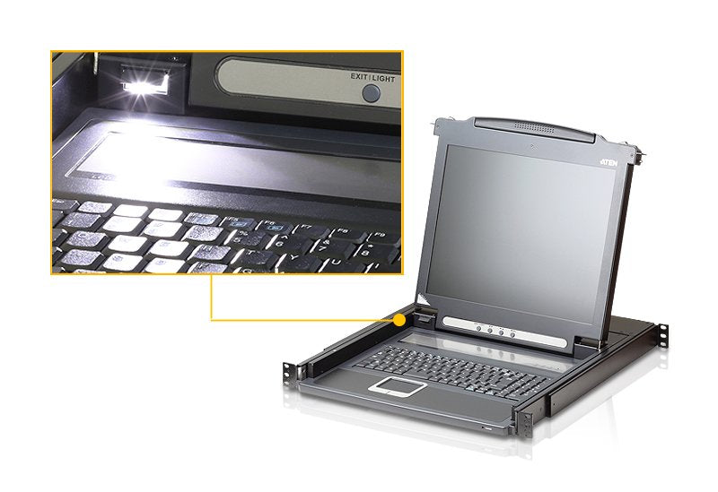 EAN 4710469343193 - ATEN CL1000N consola de rack 48,3 cm (19") 1280 x 1024 Pixeles Metal, Plástico Negro 1U imagen 4