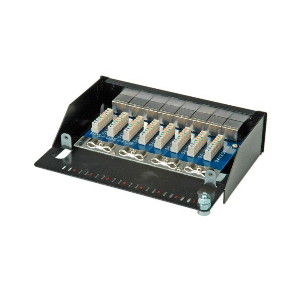 Roline Patchpanel 8 Ports Kat.5e Class D Geschirmt Schwarz