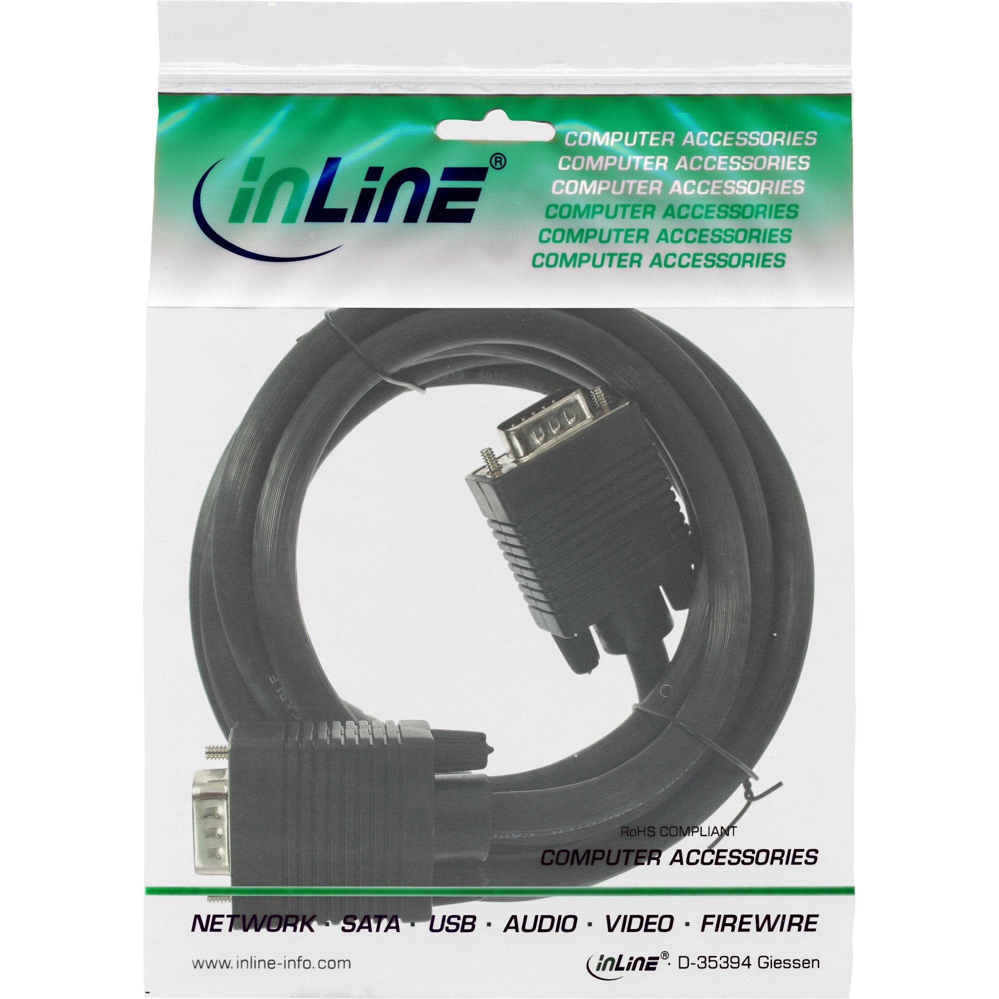 Cable Inline S-Vga 15hd Macho A Macho Negro 1m