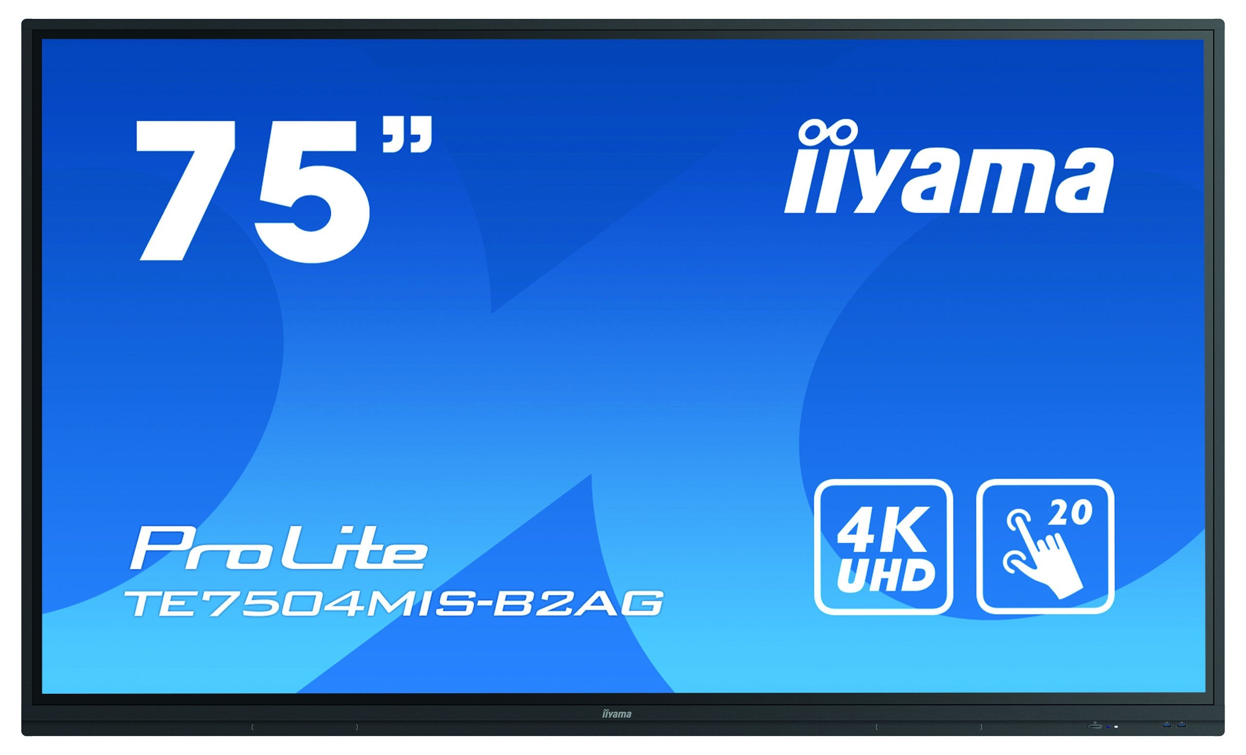 Iiyama Te7504mis-B2ag Pantalla De Señalización Panel Plano Interactivo 190,5 Cm (75") Ips Wifi 350 Cd / M² 4k Ultra Hd Negro Pantalla Táctil Procesador Incorporado Android