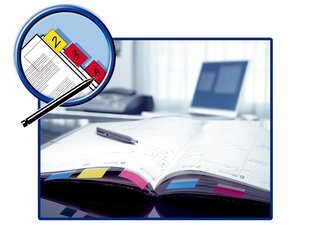 Marcador Index Mediano Post-It 3m Dispensador 50 Unidades -Azul Brillante