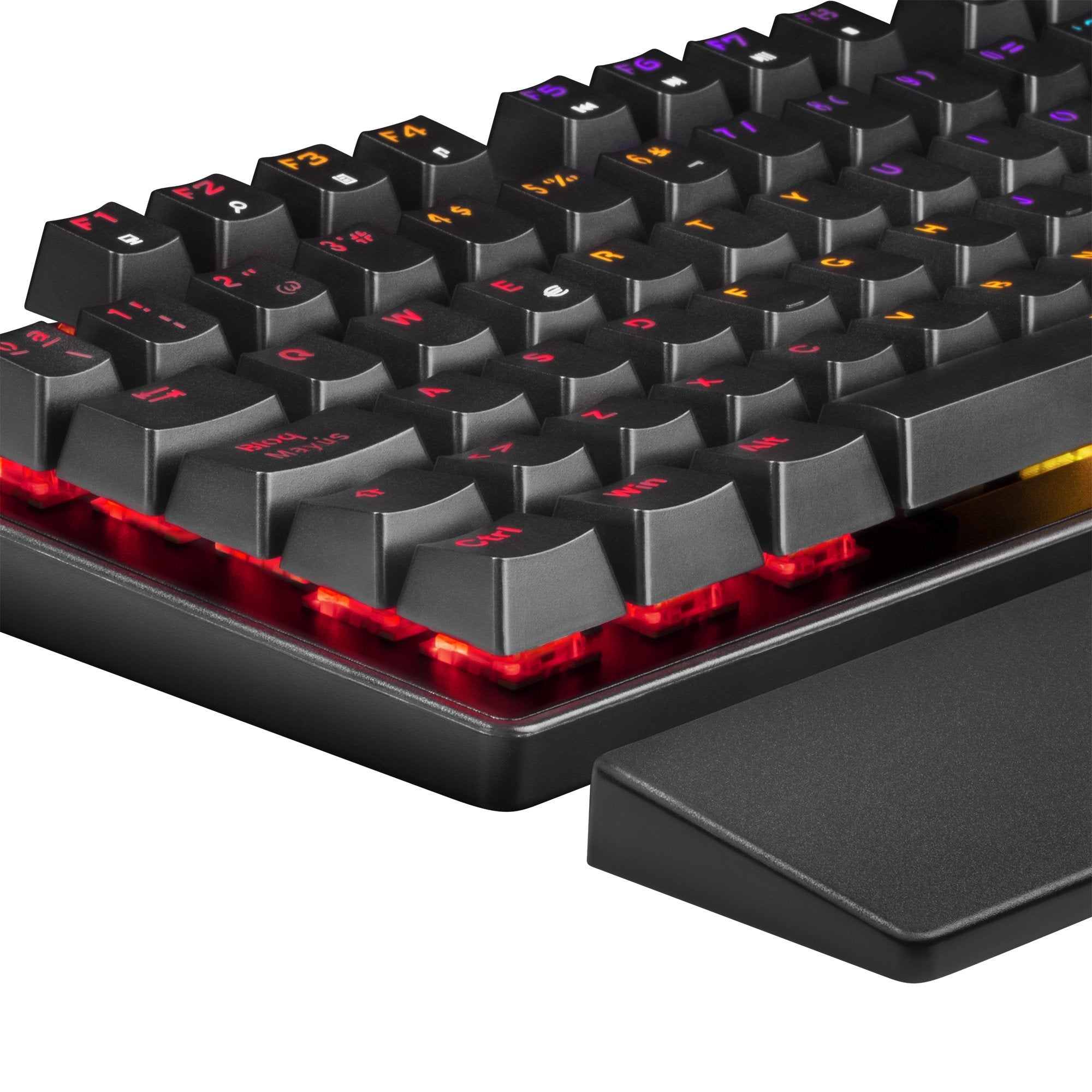 Teclado Mecánico Portugués Mars Gaming Mkxtklbpt Switches Mecánicos Outemu Sq Azul Iluminación Rgb Reposamuñecas Teclas Tec Inyección Dual