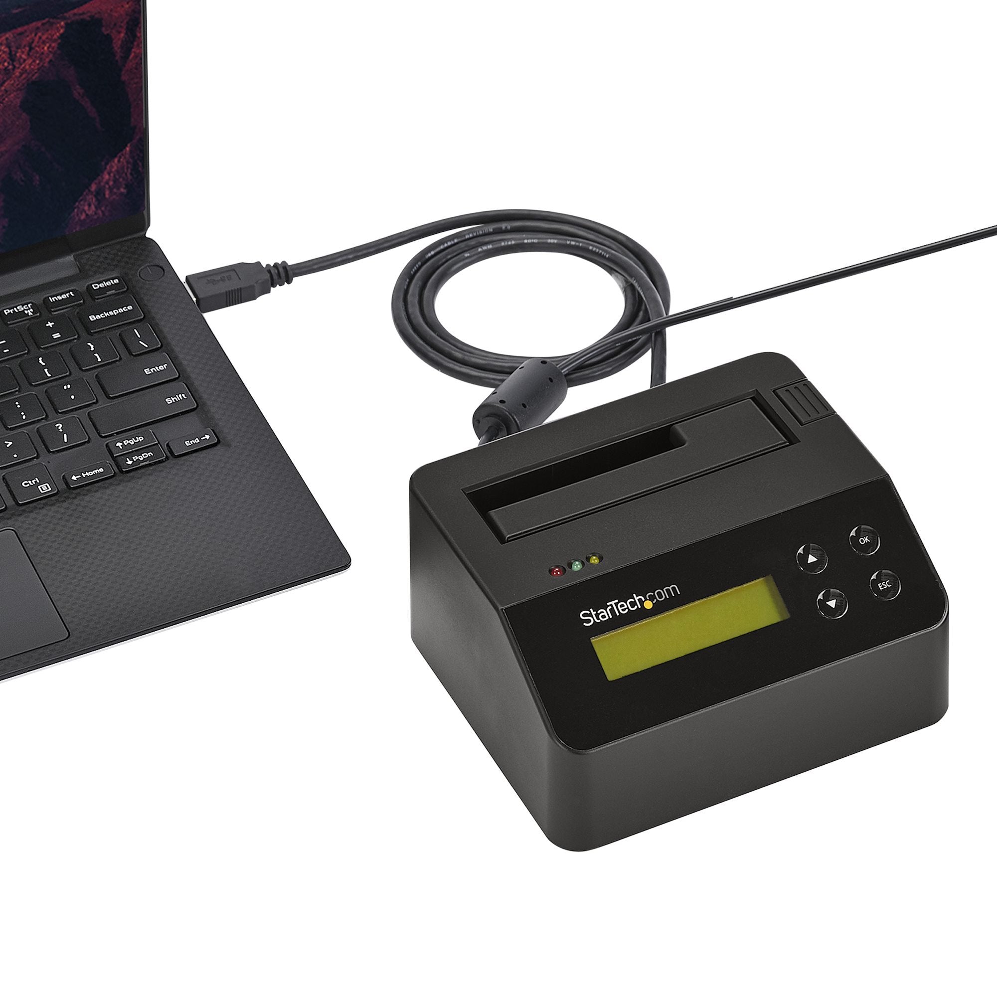 Startech.Com Base Dock Usb 3.0 Borrador Para Discos De 2,5" Y 3,5" Sata - Borrado Seguro Con Impresion De Recibo,2 Años