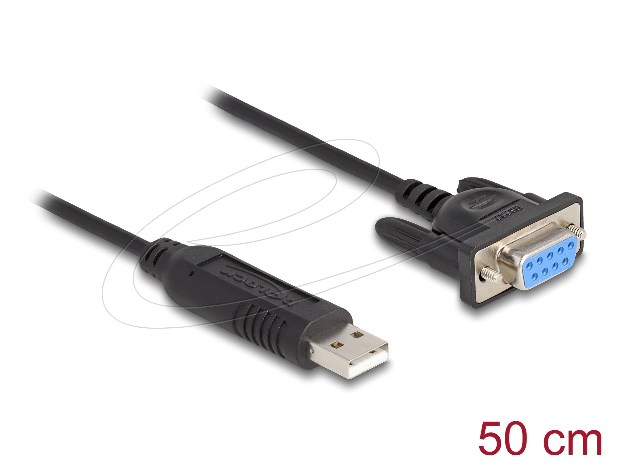 Delock Usb 2.0 A Seriell Rs-232 Adaptador Sub-D 9 Hembra Con Tornillos Kompaktem