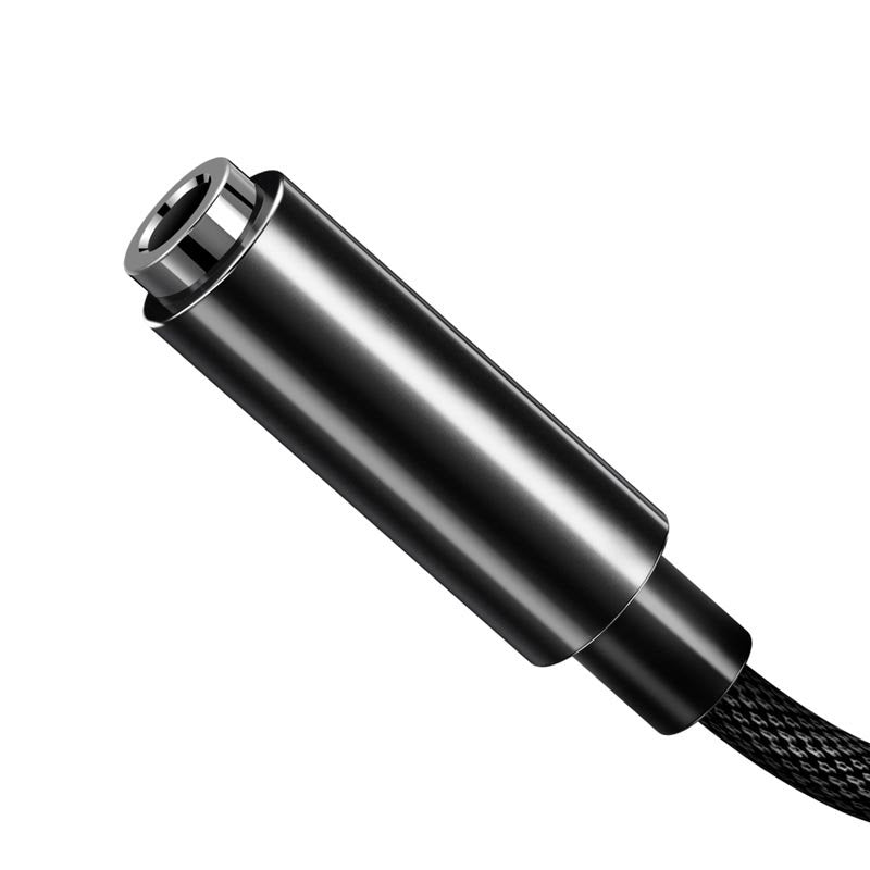 Cable Adaptador Lightning Audio De 3,5 Mm 10cm Negro