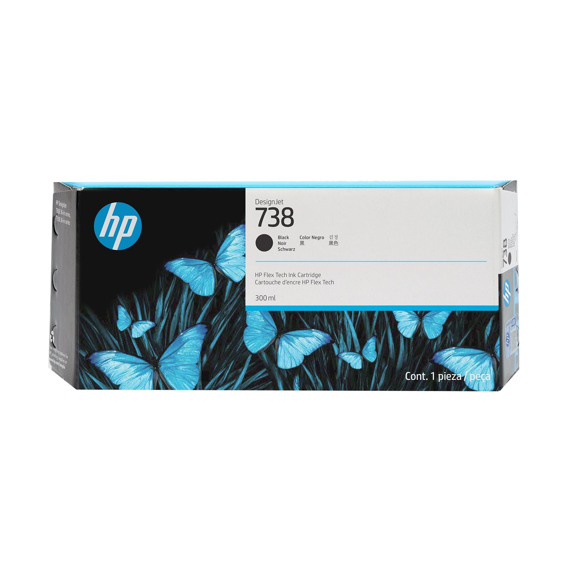 EAN 0196068358891 - HP 738 300-ml Black DesignJet Ink Cartridge cartucho de tinta 1 pieza(s) Original Alto rendimiento (XL) N imagen 1