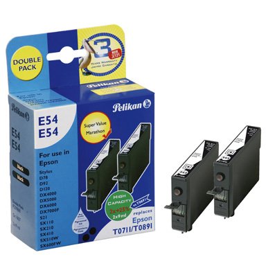 Tinta Pelikan  Epson E54 T071 T089 Negro Doppel Compatible