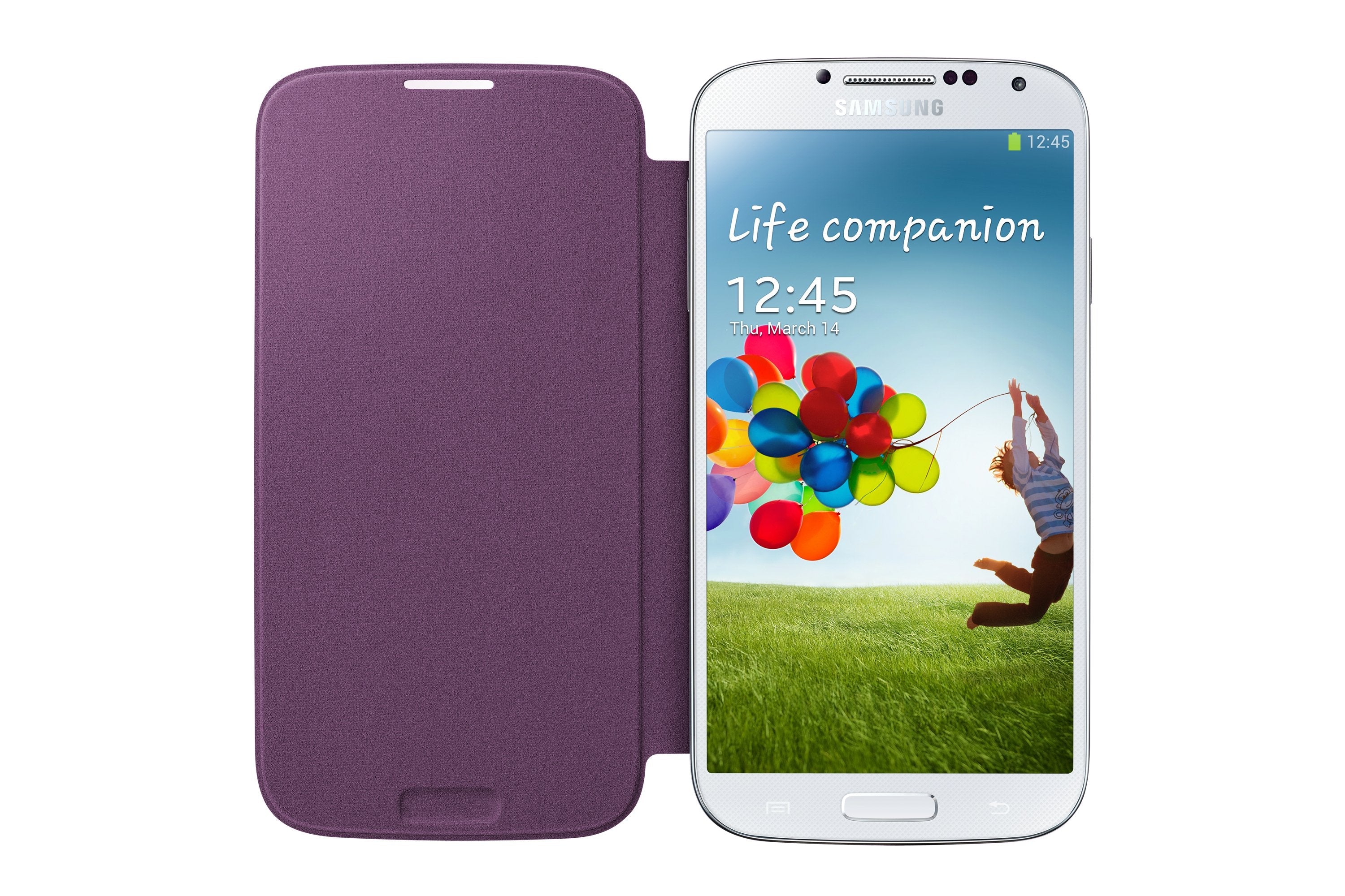 Funda Con Tapa Para Smartphone Samsung Galaxy S4 Blanca