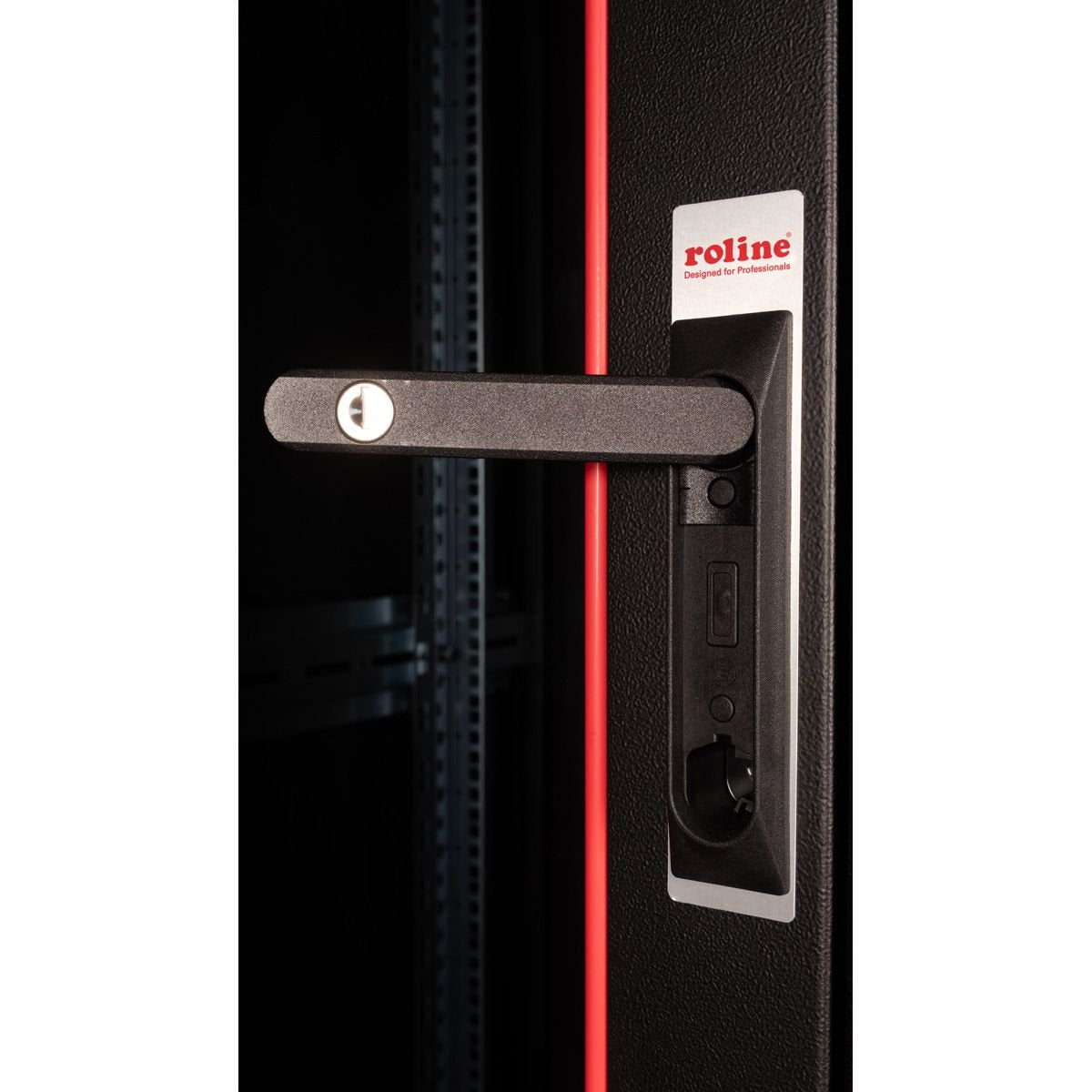 Roline 19-Zoll Netzwerkschrank Basic 26 He, 600x600 Bxt Glastr Schwarz
