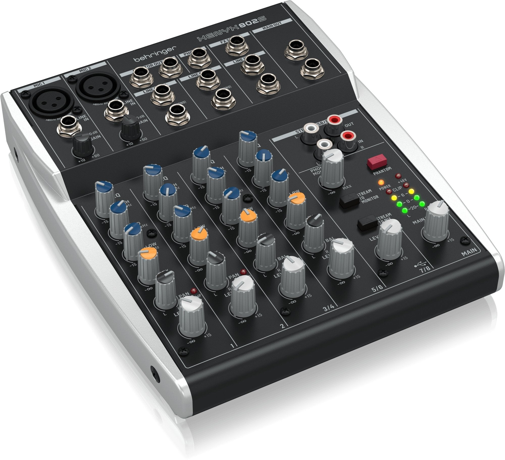 Behringer 802s - 8-Mezclador Interfaz Usb Para Podcasts, Streaming Y Grabaciones Domésticas