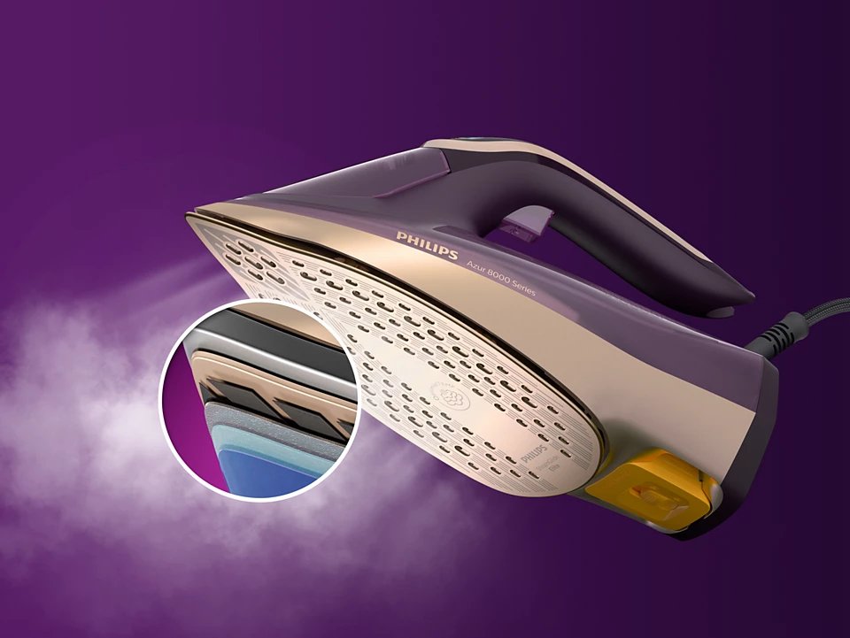 EAN 8720389004599 - Philips DST8040/30 plancha Plancha a vapor Suela SteamGlide Elite 3000 W Púrpura imagen 3