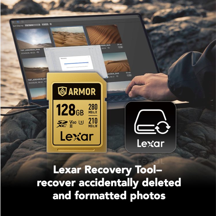 EAN 0843367138562 - Lexar Armor Gold 128 GB SDXC UHS-II imagen 2