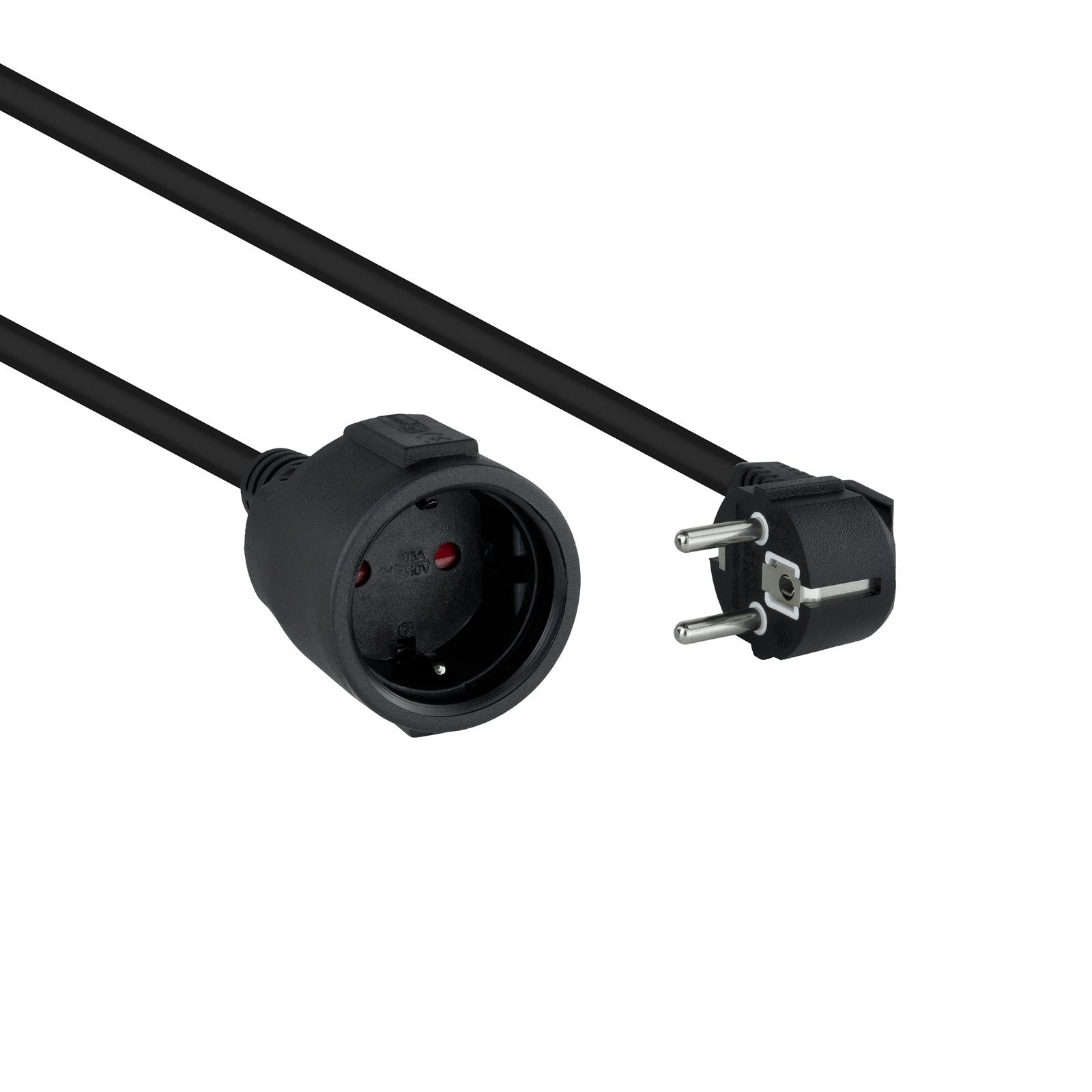 Nanocable Cable De Alimentacion Alargador Cee7 Acodado Macho A Cee7 Hembra 10m